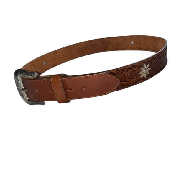 Vintage Tony Lama leather belt - Picture 4 of 11